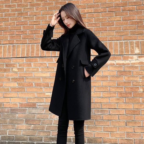 qing shopping mall counter women's small woolen autumn and winter black korean coat women
qing shopping mall counter women's small woolen autumn and winter black korean coat women