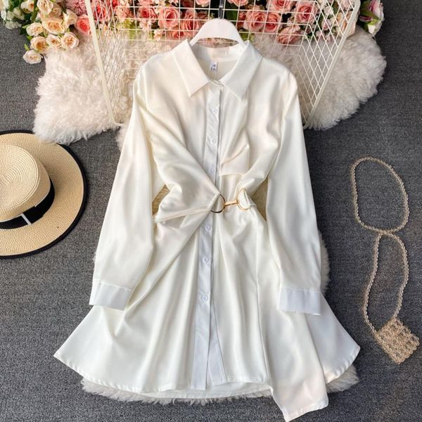 casual dresses white black shirt dress women 2021 chic long sleeve spring turn-down collar slim waist irregular short, Black;gray
casual dresses white black shirt dress women 2021 chic long sleeve spring turn-down collar slim waist irregular short, Black;gray