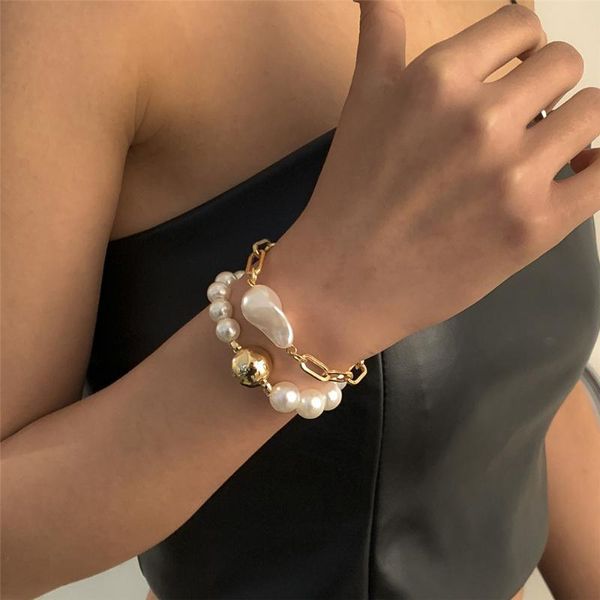 beaded, strands retro simple shaped imitation pearl set bracelet hollow geometric chain beaded wedding party accessories gift, Black
beaded, strands retro simple shaped imitation pearl set bracelet hollow geometric chain beaded wedding party accessories gift, Black