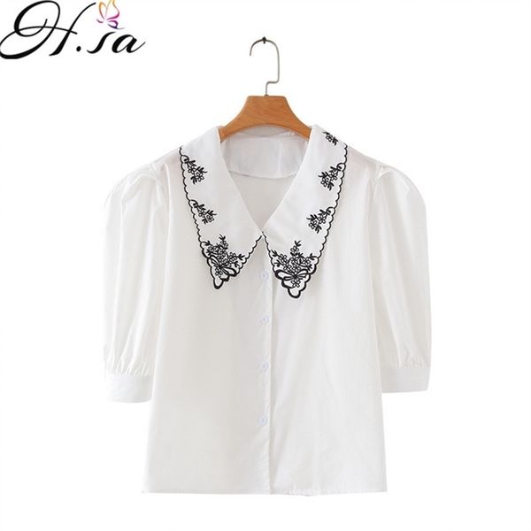 hsa embroidery turn-down collar shirt women solid lantern short sleeve blouses female casualfemale blusas mujer 210430, White
hsa embroidery turn-down collar shirt women solid lantern short sleeve blouses female casualfemale blusas mujer 210430, White