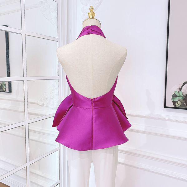 french style retro backless deep v satin halter shirt 2021 summer new elegant all-match high waist sleeveless blouse, White
french style retro backless deep v satin halter shirt 2021 summer new elegant all-match high waist sleeveless blouse, White