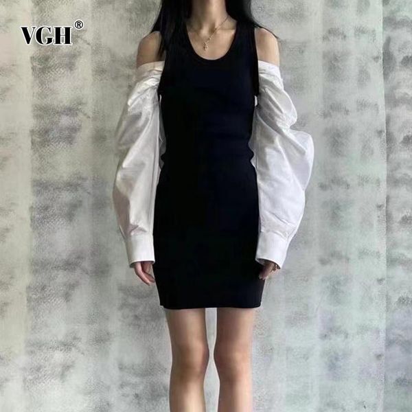 casual dresses vgh colorblock patchwork fake two mini dress female lapel long sleeve high waist black for women 2021 fashion, Black;gray
casual dresses vgh colorblock patchwork fake two mini dress female lapel long sleeve high waist black for women 2021 fashion, Black;gray