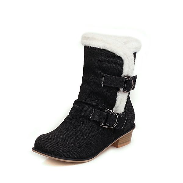 34-48 asumer size big winter shoes snow denim boots comfortable thick heels women sell, Black
34-48 asumer size big winter shoes snow denim boots comfortable thick heels women sell, Black