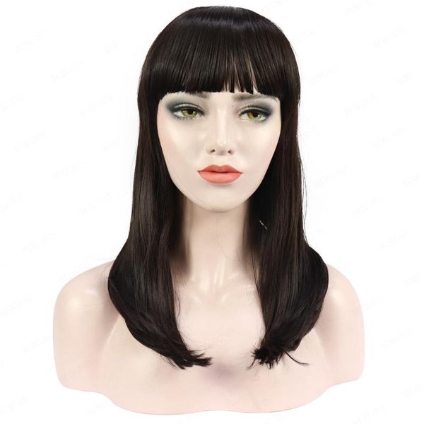synthetic wigs long wig with bangs durable high tempereature black colored for women daily use or cosplay
synthetic wigs long wig with bangs durable high tempereature black colored for women daily use or cosplay