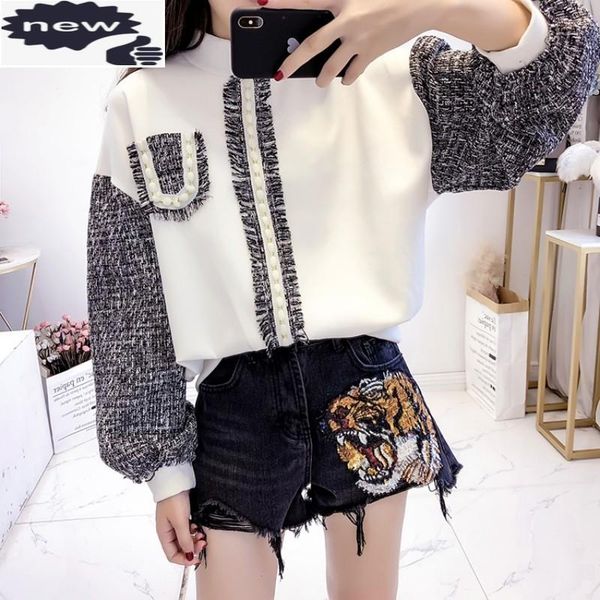 women's hoodies & sweatshirts fashion long sleeve women autumn winter patchwork loose pullover casual elegant thicken warm sweatshirt, Black
women's hoodies & sweatshirts fashion long sleeve women autumn winter patchwork loose pullover casual elegant thicken warm sweatshirt, Black