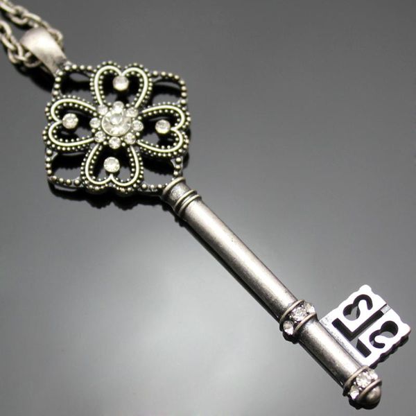 pendant necklaces victorian vintage steampunk skeleton key filigree crystal link chain necklace gift choker collar jewelry drop, Silver
pendant necklaces victorian vintage steampunk skeleton key filigree crystal link chain necklace gift choker collar jewelry drop, Silver