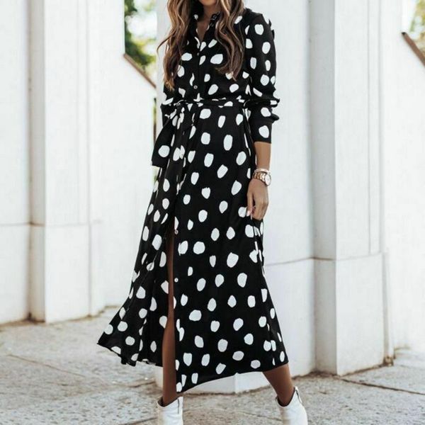 women dresses summer 2021 fashion polka dot split boho dress clothing casual beach vacation long vestido de mujer skirts, Black
women dresses summer 2021 fashion polka dot split boho dress clothing casual beach vacation long vestido de mujer skirts, Black