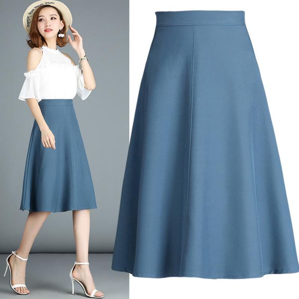 female elegant high chic skirt women casual a-line midi skirts summer autumn office lady slim polyester solid knee-length, Black
female elegant high chic skirt women casual a-line midi skirts summer autumn office lady slim polyester solid knee-length, Black