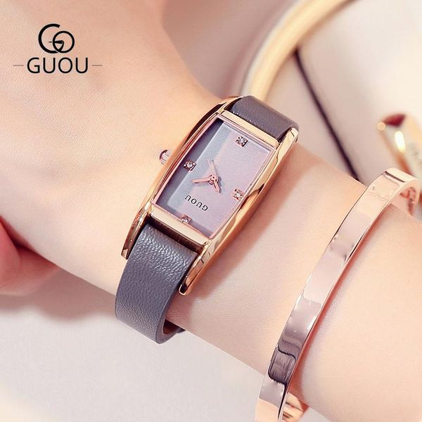 wristwatches guou watches luxury crystal women's watch fashion genuine leather ladies lady hour rectangle clock relogio feminino, Slivery;brown
wristwatches guou watches luxury crystal women's watch fashion genuine leather ladies lady hour rectangle clock relogio feminino, Slivery;brown