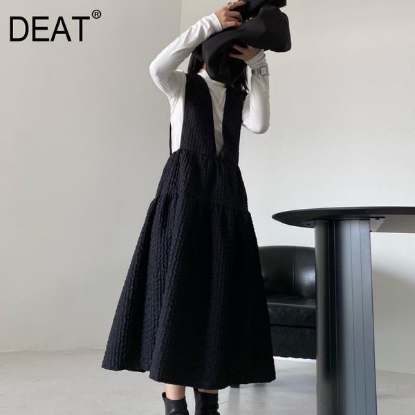 dress womens black loose pleated elegant sleeveless office lady wild long length 2021 spring autumn fashion tide xq429 casual dresses, Black;gray
dress womens black loose pleated elegant sleeveless office lady wild long length 2021 spring autumn fashion tide xq429 casual dresses, Black;gray