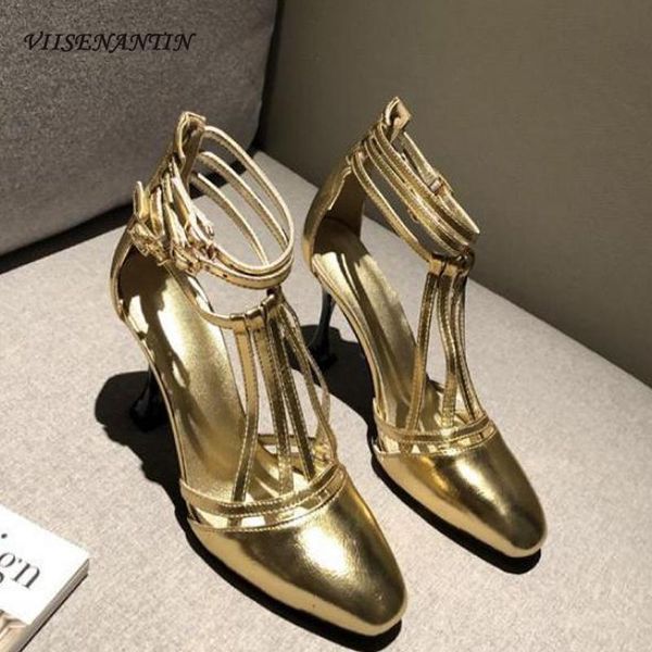 dress shoes summer style gold hollow personality genuine leather stiletto buckle nightclub party roman high-heeled sandals, Black
dress shoes summer style gold hollow personality genuine leather stiletto buckle nightclub party roman high-heeled sandals, Black