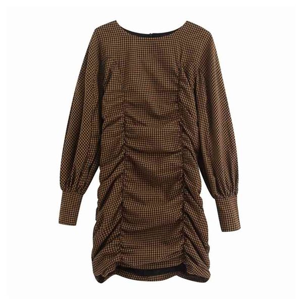 women summer vintage plaid mini dress long sleeve o-neck elasticity casual female elegant party slim dresses clothing vestidos 210513, Black;gray
women summer vintage plaid mini dress long sleeve o-neck elasticity casual female elegant party slim dresses clothing vestidos 210513, Black;gray