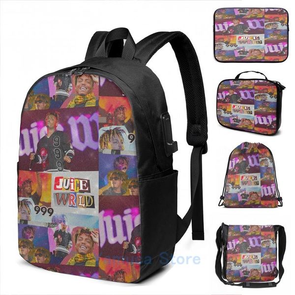 backpack funny graphic print juice wrld 999 usb charge men school bags women bag travel laptop
backpack funny graphic print juice wrld 999 usb charge men school bags women bag travel laptop