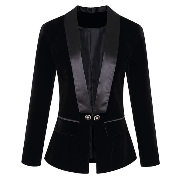 runway designer women's long sleeve velvet blazer jacket outer wear 201013, White;black
runway designer women's long sleeve velvet blazer jacket outer wear 201013, White;black