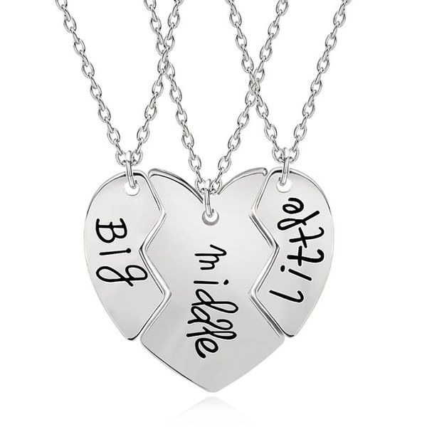 pendant necklaces 3 pieces / set long chain allor necklace delicacy women men friend jewelry gift fashion heart shape, Silver
pendant necklaces 3 pieces / set long chain allor necklace delicacy women men friend jewelry gift fashion heart shape, Silver