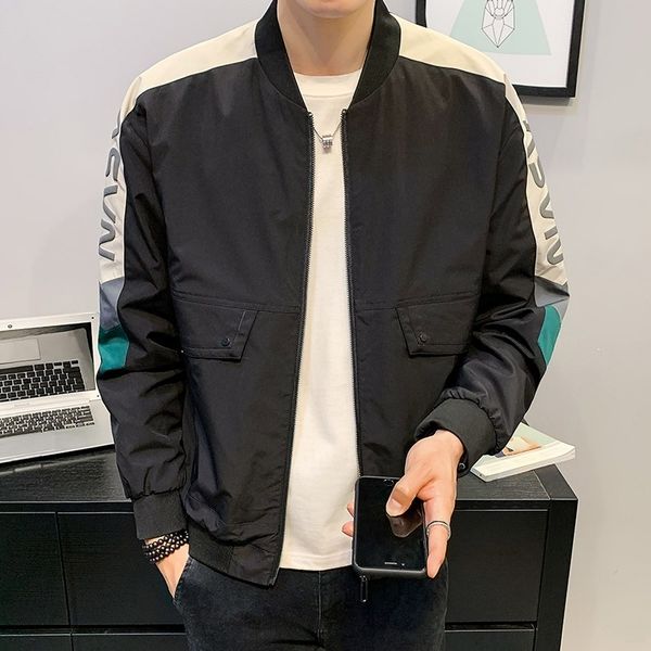new casual sweater jacket coat spring and autumn baseball uniform korean tooling printing youth men's wear, Black
new casual sweater jacket coat spring and autumn baseball uniform korean tooling printing youth men's wear, Black