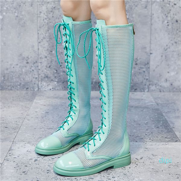 mesh women knee boots brand designed laces boots black white long botas mujer patent leather shoes zipper female
mesh women knee boots brand designed laces boots black white long botas mujer patent leather shoes zipper female