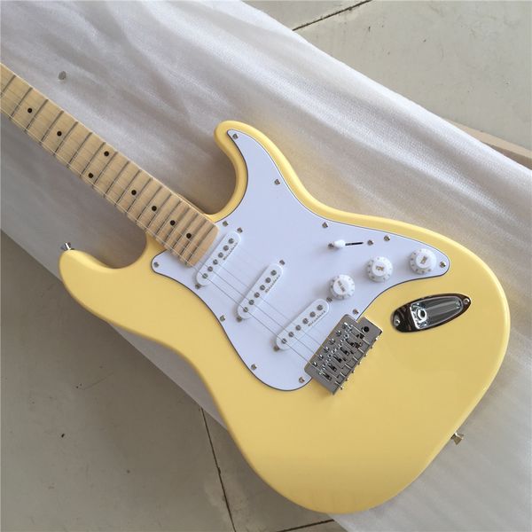 classic signature vintage cream yellow 6 string electric guitar fluted maple xylophone neck
classic signature vintage cream yellow 6 string electric guitar fluted maple xylophone neck
