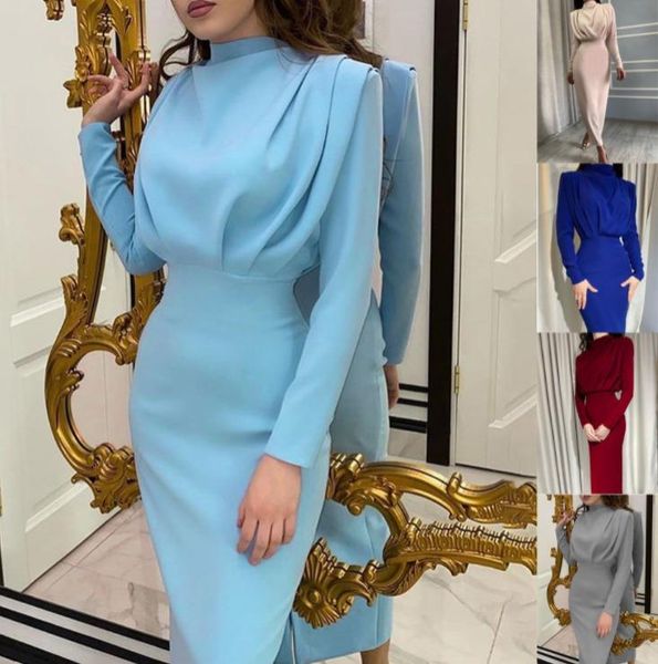 casual dresses europe and the united states in autumn 2021 fashion temperament waist solid color long sleeve dress wholesale., Black;gray
casual dresses europe and the united states in autumn 2021 fashion temperament waist solid color long sleeve dress wholesale., Black;gray