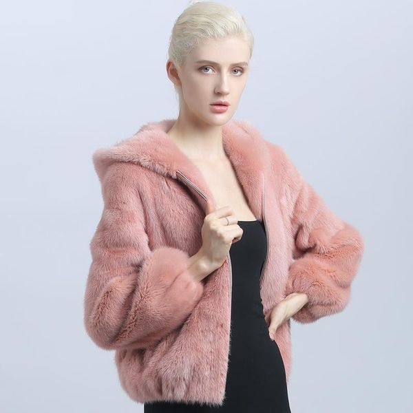 women's fur & faux winter female natural mink coat short zipper women jacket hooded warm thick real outerwear ladies 2021 arrival, Black
women's fur & faux winter female natural mink coat short zipper women jacket hooded warm thick real outerwear ladies 2021 arrival, Black