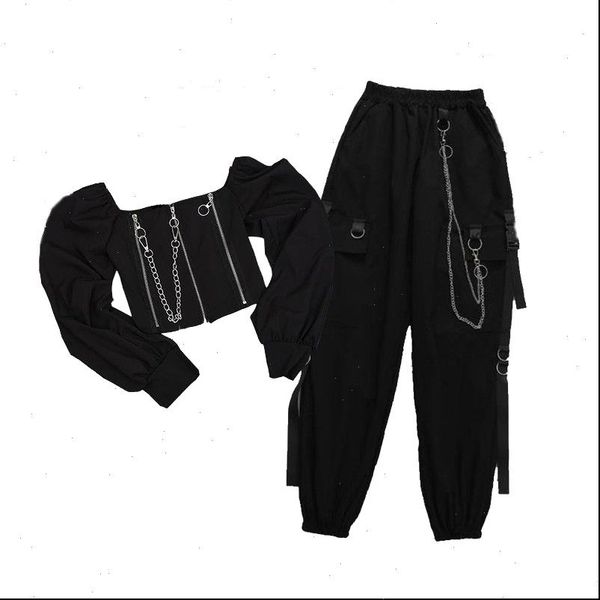 spring fashion harajuku chain womens pant cargo high waist streetwear straight femme blue 100% cotton 2 piece, Black;white
spring fashion harajuku chain womens pant cargo high waist streetwear straight femme blue 100% cotton 2 piece, Black;white