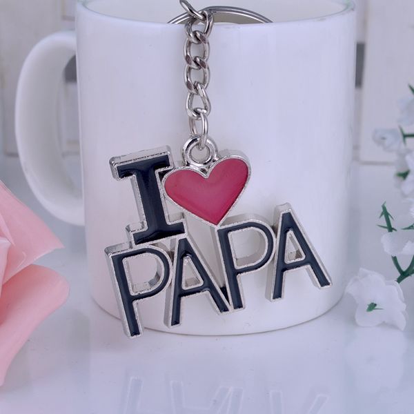 christmas thanksgiving day father's gift i love papa keychain black red enameled zinc alloy key chain ring, Silver
christmas thanksgiving day father's gift i love papa keychain black red enameled zinc alloy key chain ring, Silver