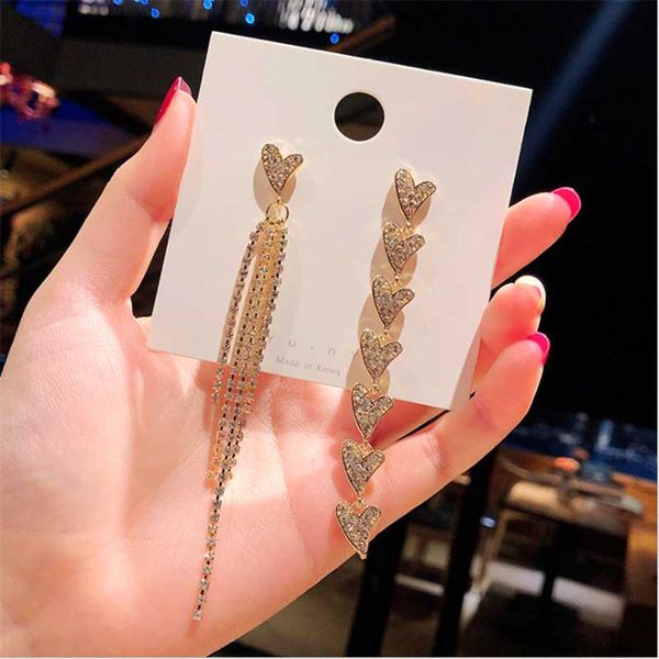 stud european american type earrings asymmetric tassels golden sliver heart shape ear studs, Golden;silver
stud european american type earrings asymmetric tassels golden sliver heart shape ear studs, Golden;silver