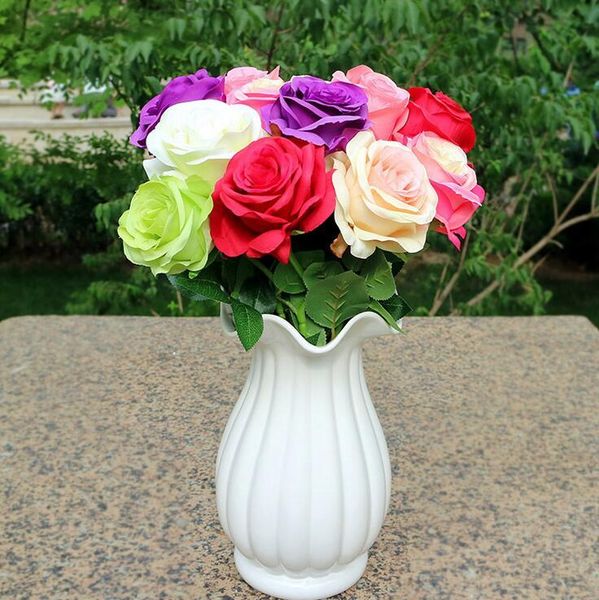10pcs/lot silk real touch rose artificial gorgeous flower wedding fake flowers for home party decor valentine's gift decorative & wreat
10pcs/lot silk real touch rose artificial gorgeous flower wedding fake flowers for home party decor valentine's gift decorative & wreat