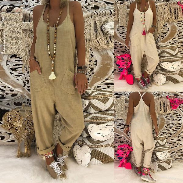 summer womens jumpsuit long elegant sleeveless dungarees halter pockets loose baggy pant jumpsuit bib long pants overalls ladies, Black;white
summer womens jumpsuit long elegant sleeveless dungarees halter pockets loose baggy pant jumpsuit bib long pants overalls ladies, Black;white