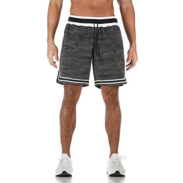 camo running shorts men fitness quick dry outdoor jogging workout zipper pocket short pants gym men's, White;black 
camo running shorts men fitness quick dry outdoor jogging workout zipper pocket short pants gym men's, White;black
