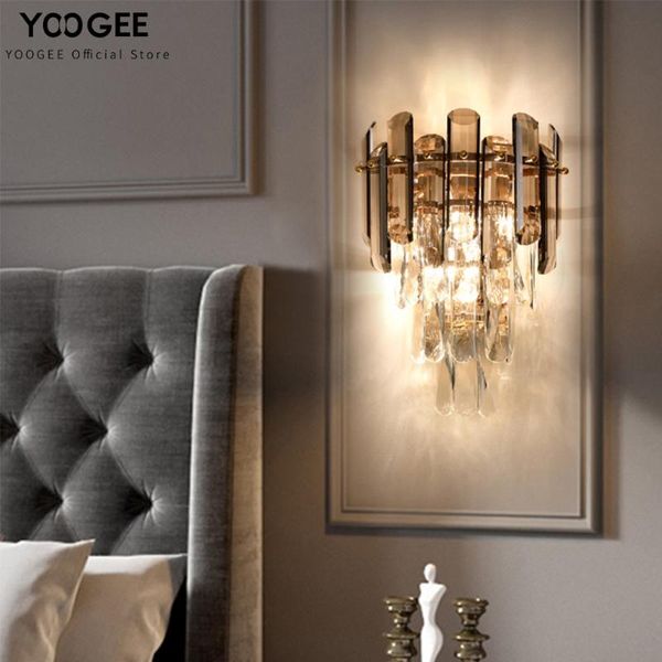 wall lamps modern sconce lamp smoky grey/clear/cognac cristal light for bedroom living dining room led hanging home decoration
wall lamps modern sconce lamp smoky grey/clear/cognac cristal light for bedroom living dining room led hanging home decoration