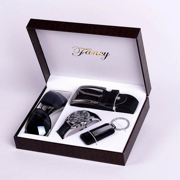 wristwatches four-piece set of high-end wooden box business gift for boyfriend male watch -belt -sunglasses -keychain men watches, Slivery;brown
wristwatches four-piece set of high-end wooden box business gift for boyfriend male watch -belt -sunglasses -keychain men watches, Slivery;brown