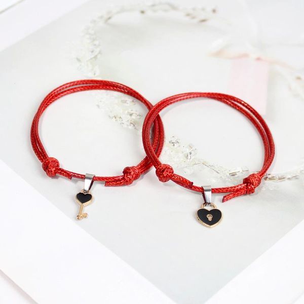 charm bracelets 2pcs/pair couple bracelet adjustable red/black wax rope friendship braclet love heart key pendant matching braslet jewelry g, Golden;silver
charm bracelets 2pcs/pair couple bracelet adjustable red/black wax rope friendship braclet love heart key pendant matching braslet jewelry g, Golden;silver
