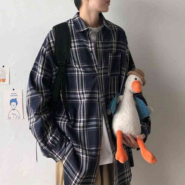 men's casual shirts autumn plaid fashion cotton retro men streetwear wild loose korean long sleeve mens -5xl sf22, White;black
men's casual shirts autumn plaid fashion cotton retro men streetwear wild loose korean long sleeve mens -5xl sf22, White;black