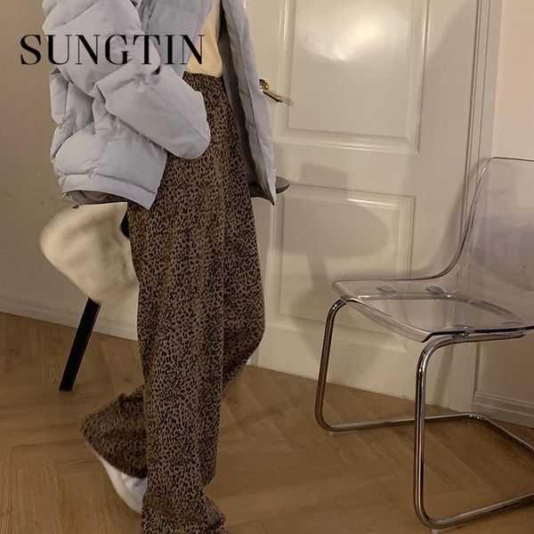 sungtin wide leg high waist pants women leopard loose elastic pant female straight trousers oversized bf spring streetwear women's & ca, Black;white
sungtin wide leg high waist pants women leopard loose elastic pant female straight trousers oversized bf spring streetwear women's & ca, Black;white