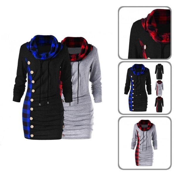 women's hoodies & sweatshirts women sweatshirt 3d cutting mid-length thick buttons decor ruched lady pullover streetwear, Black
women's hoodies & sweatshirts women sweatshirt 3d cutting mid-length thick buttons decor ruched lady pullover streetwear, Black