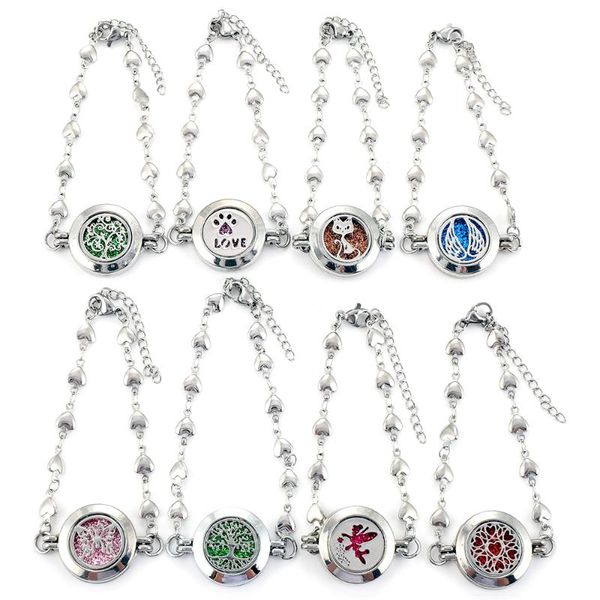 charm bracelets vintage bracelet essential oil diffuser pendants stainless steel chain bangle women gift jewelry, Golden;silver
charm bracelets vintage bracelet essential oil diffuser pendants stainless steel chain bangle women gift jewelry, Golden;silver