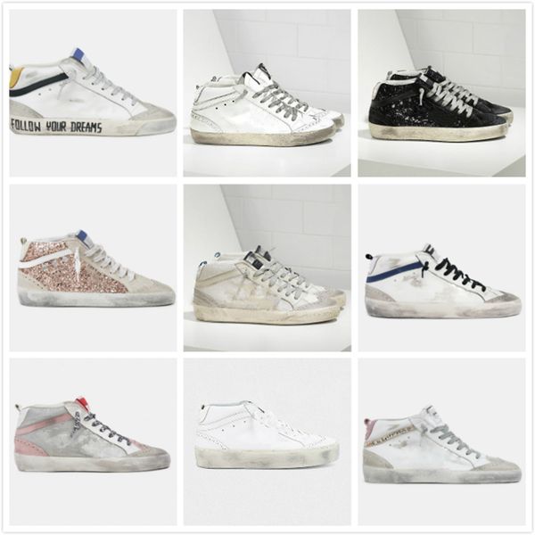 new release golden mid star high shoe italy brand women sneakers luxury trainers sequin classic white do-old dirty men shoes, Black
new release golden mid star high shoe italy brand women sneakers luxury trainers sequin classic white do-old dirty men shoes, Black