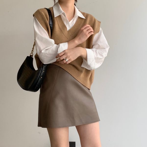 women's suits & blazers ensemble of three pieces, long sleeve , tank and nightgown short skirt high waist, set pieces for autumn v511, White;black
women's suits & blazers ensemble of three pieces, long sleeve , tank and nightgown short skirt high waist, set pieces for autumn v511, White;black