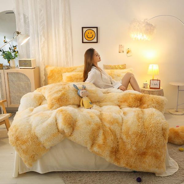 bedding sets 4pc warm set color tie-dyed long hair pv plush flannel duvet cover fleece bedlinen winter bedclothes europe home textile
bedding sets 4pc warm set color tie-dyed long hair pv plush flannel duvet cover fleece bedlinen winter bedclothes europe home textile