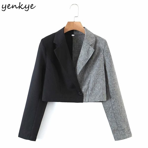 vintage hit color cropped blazer women notched neck long sleeve short jackets fashion suit plus size 210514, White;black
vintage hit color cropped blazer women notched neck long sleeve short jackets fashion suit plus size 210514, White;black
