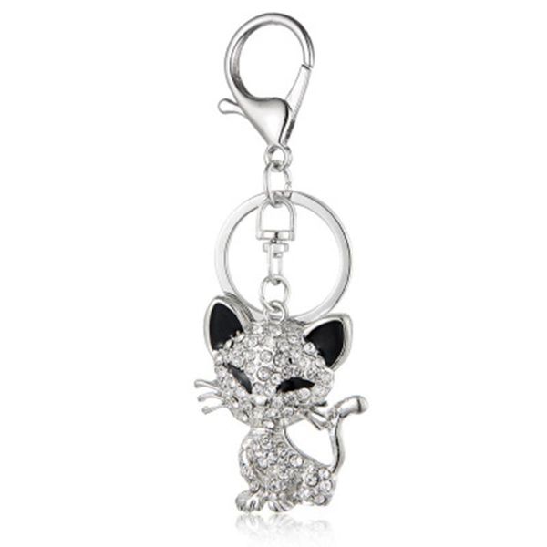 keychains cat charm fashion keychain sparkling crystal bejeweled key holder purse handbag, Silver
keychains cat charm fashion keychain sparkling crystal bejeweled key holder purse handbag, Silver