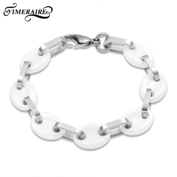 fashion ceramic pure white bracelet btainless steel healthy material men women jewelry for wedding gifts accessories charm bracelets, Golden;silver
fashion ceramic pure white bracelet btainless steel healthy material men women jewelry for wedding gifts accessories charm bracelets, Golden;silver