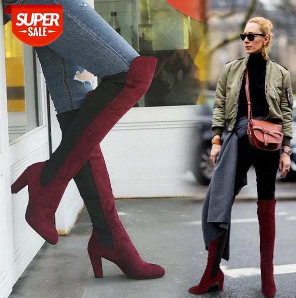 women's high-heeled thick-heeled boots over the knee was thin, and velvet skinny stretch 8088 #ho55
women's high-heeled thick-heeled boots over the knee was thin, and velvet skinny stretch 8088 #ho55