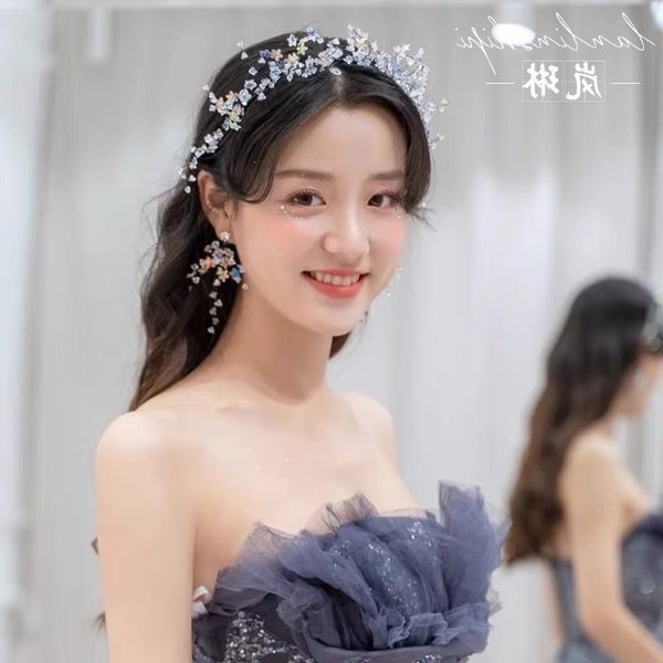 south japan korea and new bride mori headdress super crystal hoop fairy hair belt studio wedding trip dress accessories, Black;brown
south japan korea and new bride mori headdress super crystal hoop fairy hair belt studio wedding trip dress accessories, Black;brown