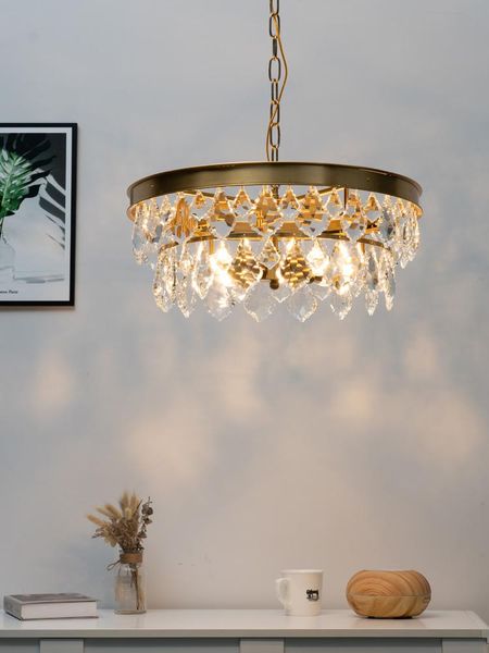 pendant lamps american retro lamp bedroom entrance porch walkway small crystal chandelier room light luxury brass color
pendant lamps american retro lamp bedroom entrance porch walkway small crystal chandelier room light luxury brass color