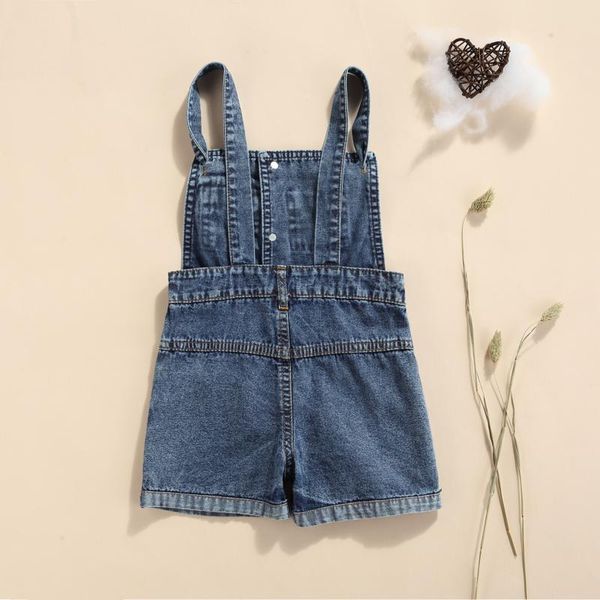 clothing sets children solid color suspender pants sleeveless square collar short denim jumpsuit with pockets, White
clothing sets children solid color suspender pants sleeveless square collar short denim jumpsuit with pockets, White