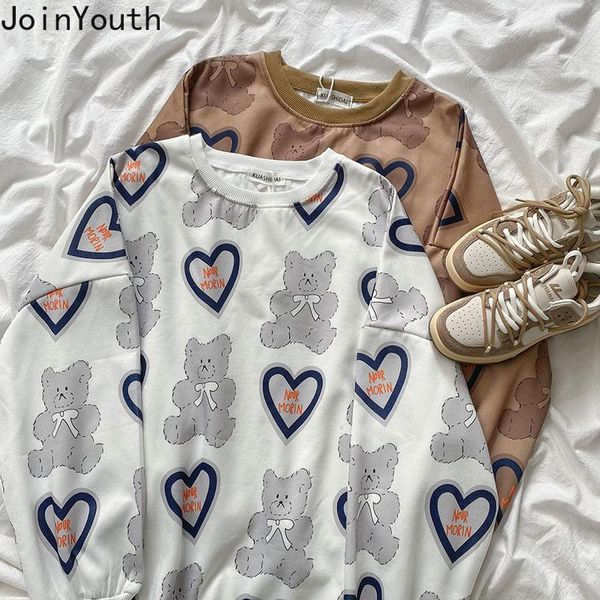 women's hoodies & sweatshirts joinyouth cartoon bear heart-shaped long-sleeve sweater women 2021 autumn loose fashion pullovers sweet c, Black
women's hoodies & sweatshirts joinyouth cartoon bear heart-shaped long-sleeve sweater women 2021 autumn loose fashion pullovers sweet c, Black