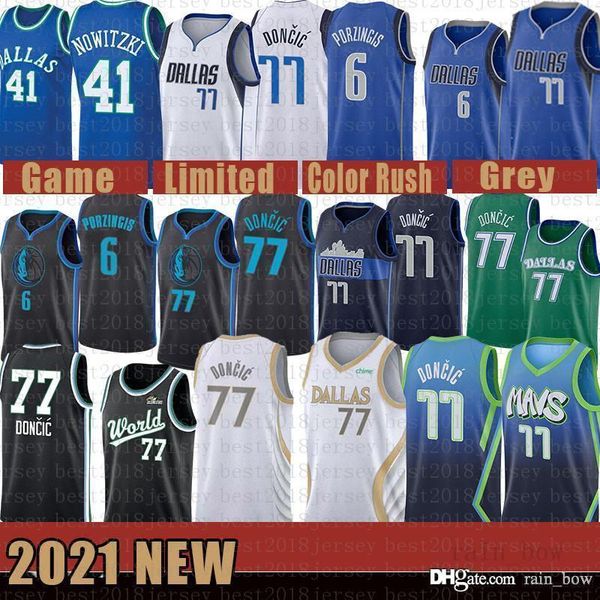 2021 new basketball jersey dallas mavericks mens luka kristaps 6 porzingis 77 doncic dirk 41 nowitzki mesh retro brown, Black;red
2021 new basketball jersey dallas mavericks mens luka kristaps 6 porzingis 77 doncic dirk 41 nowitzki mesh retro brown, Black;red