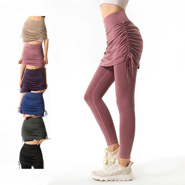 women's tracksuits 2022 yoga cloth sports running fitns skirt pants drawstring fake two tight high waist, Gray
women's tracksuits 2022 yoga cloth sports running fitns skirt pants drawstring fake two tight high waist, Gray